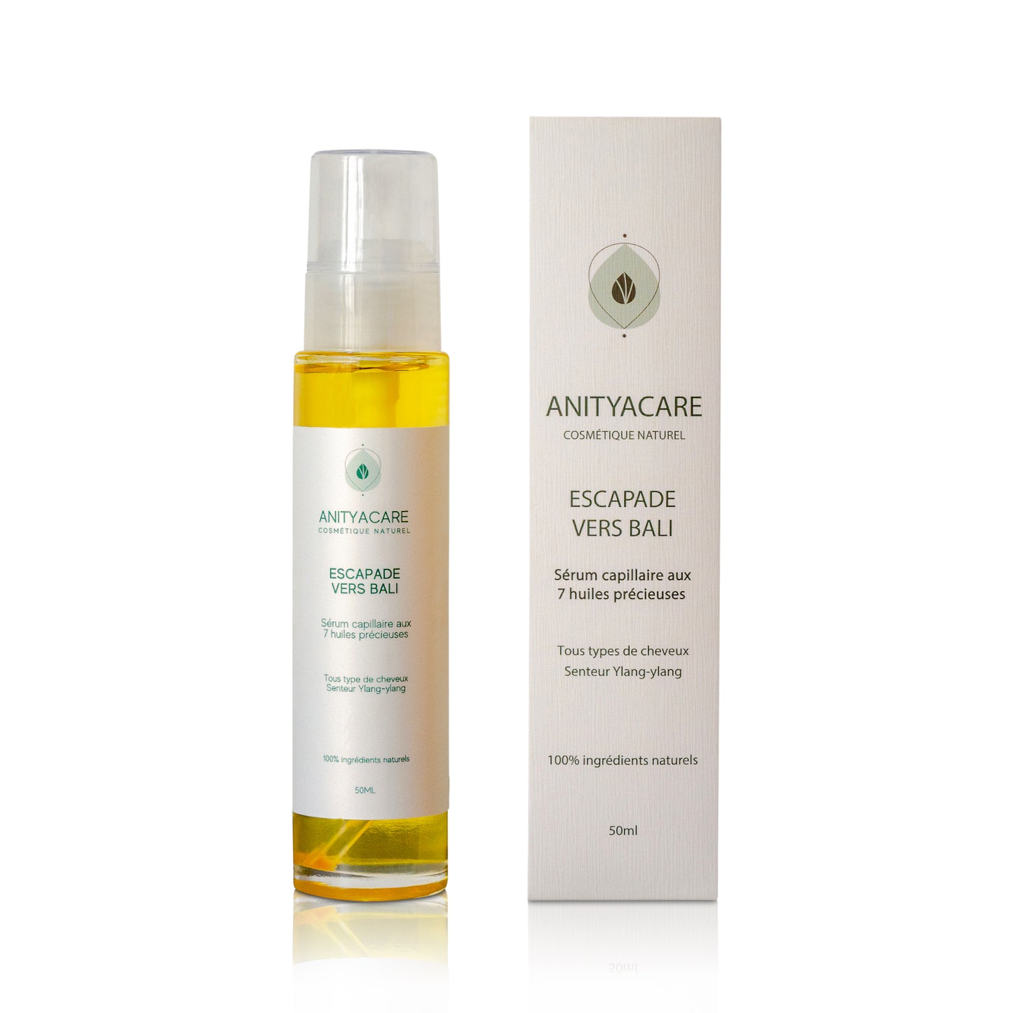 Escapade vers Bali - Harmonie et Réparation Intense, Sérum Capillaire aux 7 Huiles Précieuses et Fragrance Florale d'Ylang-Ylang