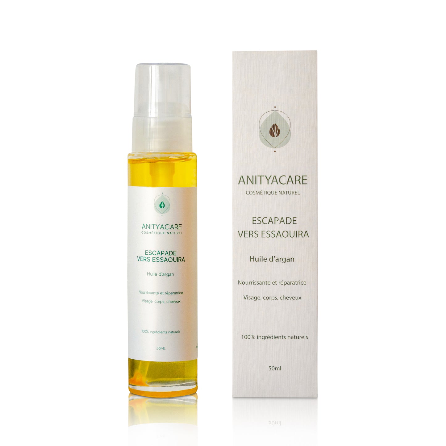 Escapade vers Essaouira - Pureté et Soin Intégral, Huile d'Argan 100% Pure pour Cheveux, Visage, Corps et Ongles