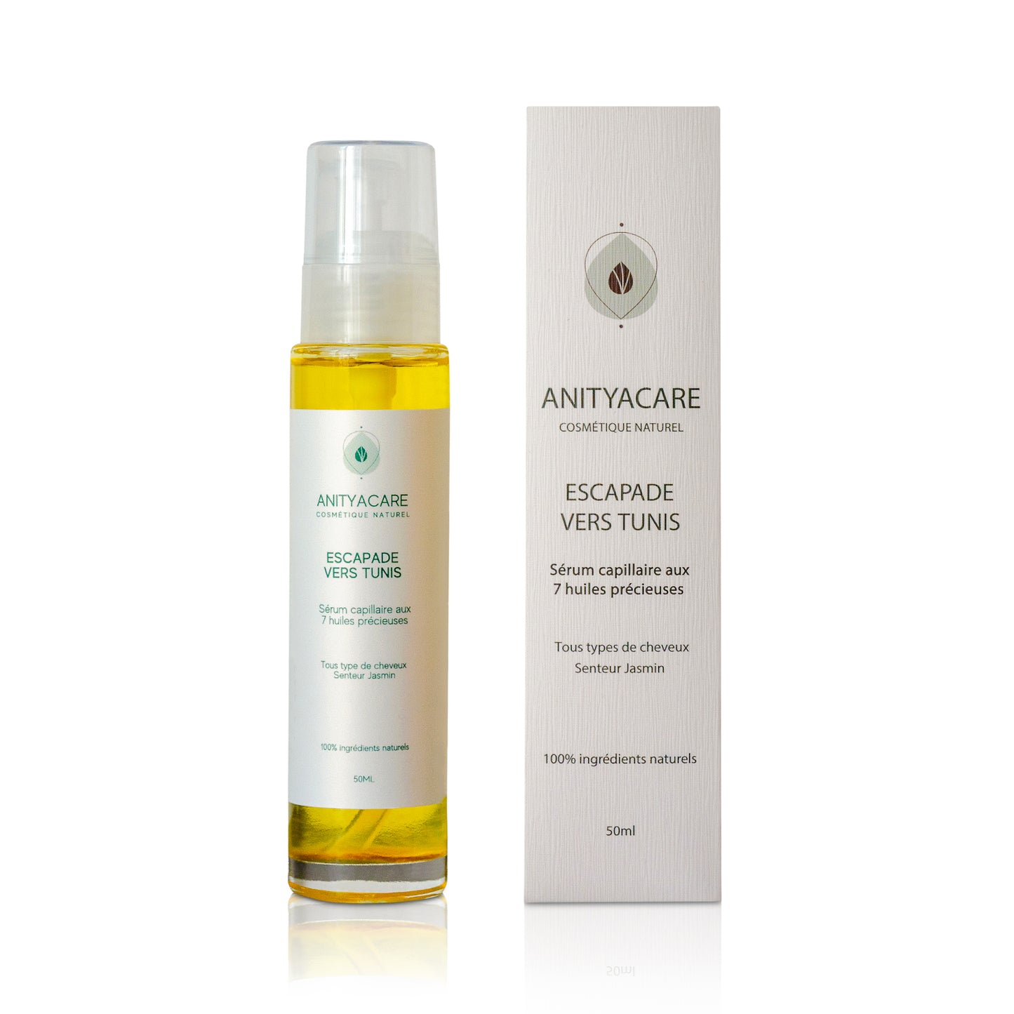 Escapade vers Tunis – Révélation de Brillance et Douceur Naturelle, Sérum Capillaire aux 7 Huiles Précieuses et Parfum de Jasmin Envoûtant