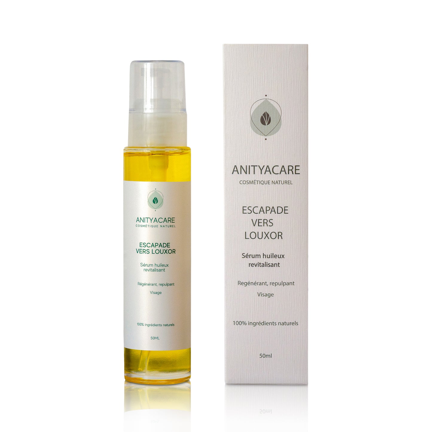 Escapade vers Louxor - Renaissance et Éclat, Sérum Visage Revitalisant à l'Huile de Figue de Barbarie, Jojoba et Amande Douce